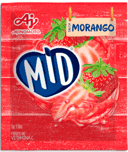 Ajinomoto - Pó para Refresco Mid Sabor Morango 20g