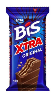 Biscoito Wafer Chocolate ao Leite Bis Xtra Lacta 45g