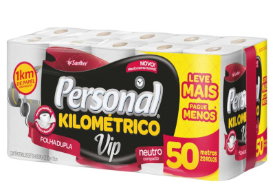 Papel Higiênico Personal de Folha Dupla 20 Rolos