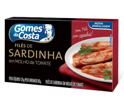 Gomes da Costa Filé de Sardinha com Molho de Tomate 125g