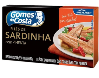 Gomes da Costa Filé de Sardinha com Pimenta sem Espinha 125g
