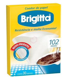 Brigitta - Filtro de Papel 102 Caixa com 30 Unidades
