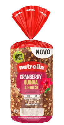 Nutrella - Pão de Forma Cranberry Quinoa e Hibisco 350g
