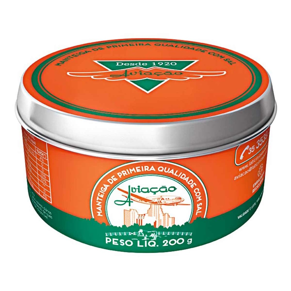 Manteiga Aviação com Sal Lata 200g