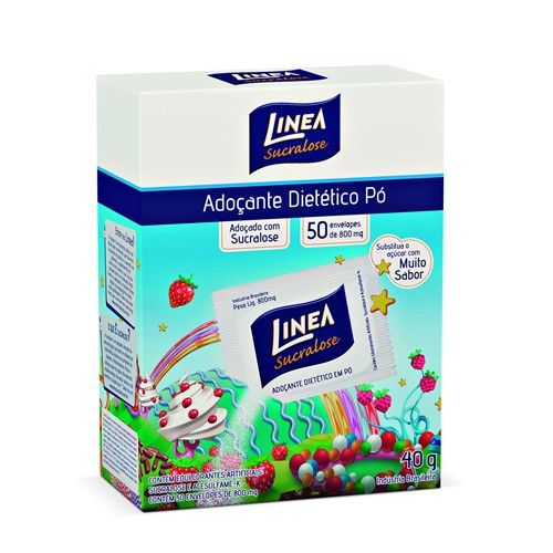 Adoçante Linea Sucralose em Pó com 50 Sachês