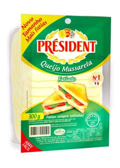Queijo Mussarela Fatiado Président 300g