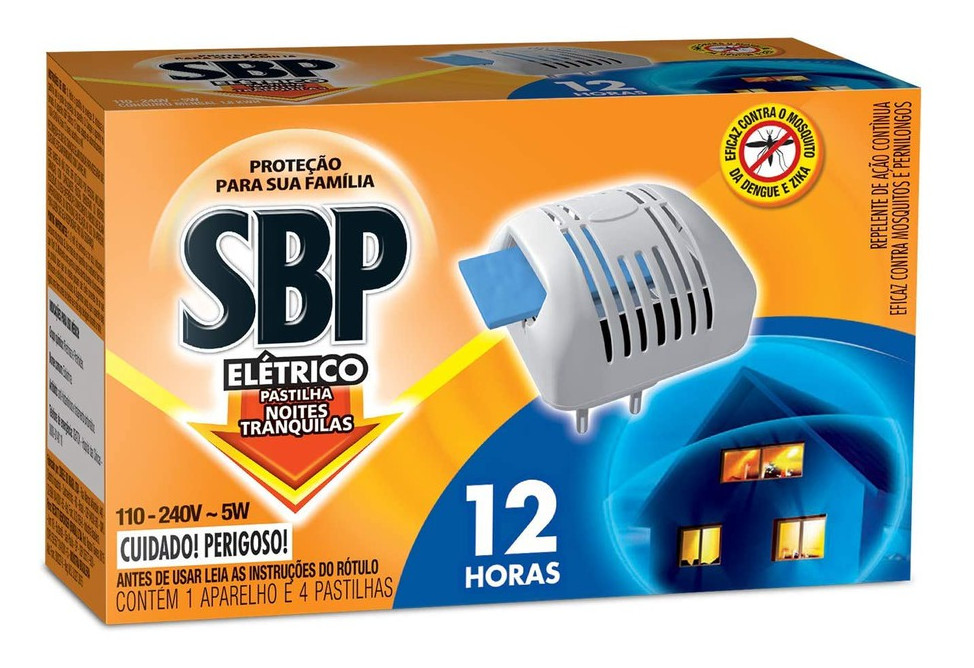 SBP - Repelente Elétrico 1 Aparelho e 4 Pastilhas