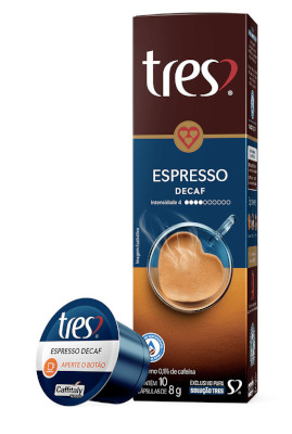 Café Espresso Descafeinado 3 Corações 10 Cápsulas