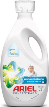 Ariel Lava Roupas Líquido Concentrado Hipoalergênico Suave e Gentil 2L