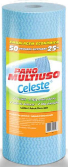 Celeste - Pano Multi Uso Bobina 50x25cm Azul 50 Unidades