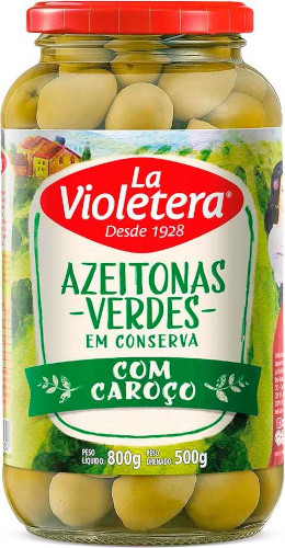 Azeitona Verde com Caroço La Violetera 500g