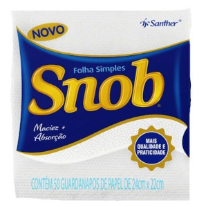 Snob - Guardanapo Folha Simples Pequeno 50 Unidades