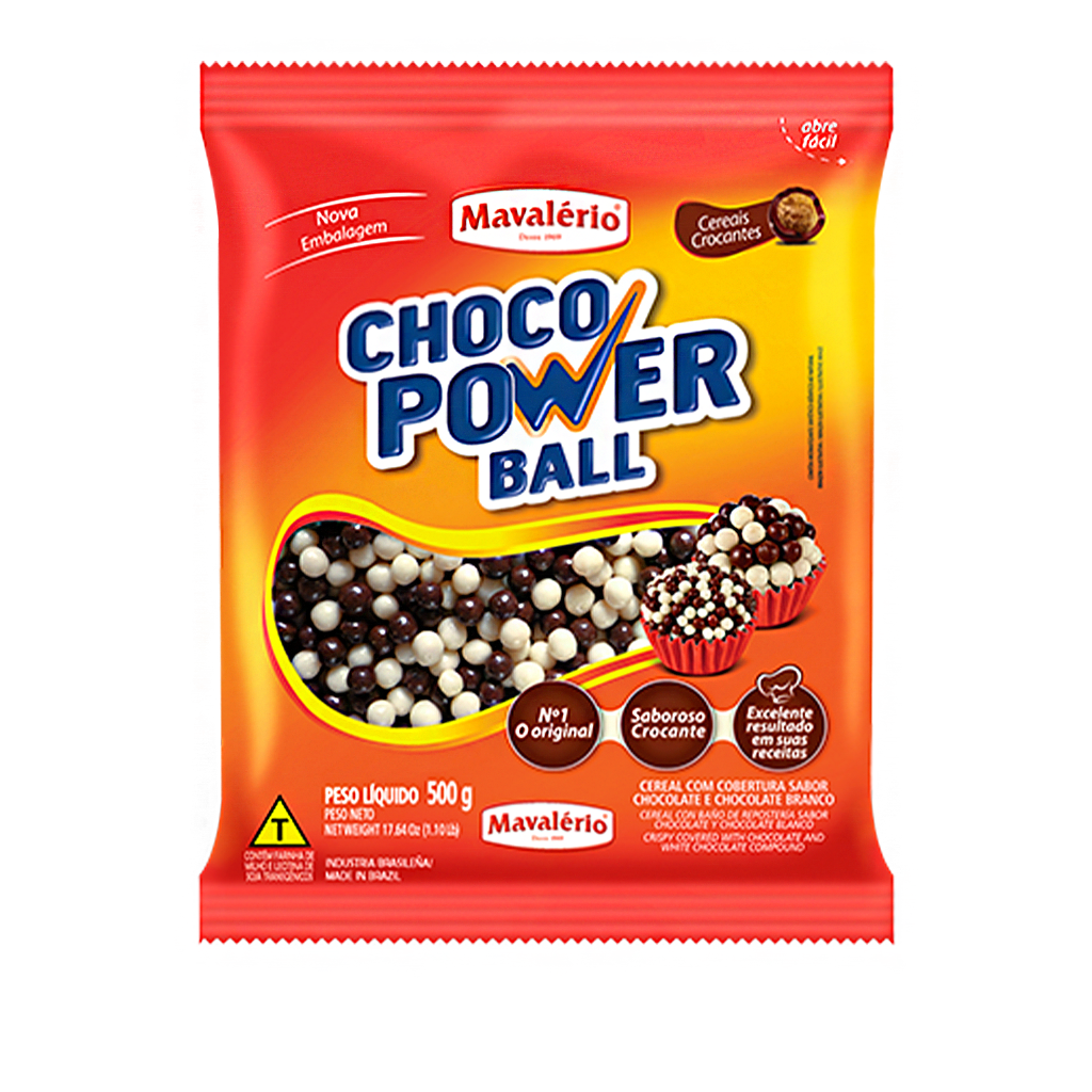 Cereal Choco Power Ball Mini Ao Leite Branco 500g