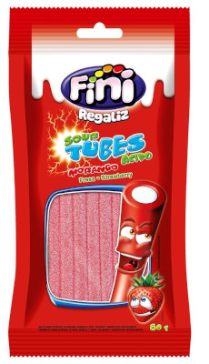 Fini Bala de Gelatina Morango Cítrico Tubes 80g