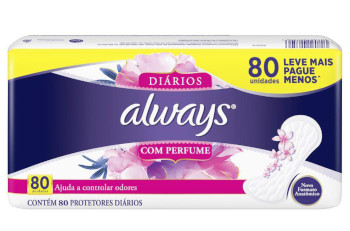 Always - Absorvente Protetor Diário com Perfume 80 Unidades