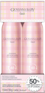 Desodorante Aerosol Classic Giovanna Baby 2x150ml