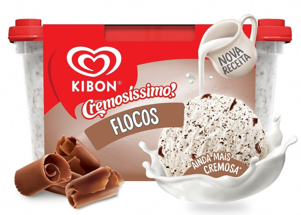 Kibon - Sorvete Sabor Flocos 1,5L