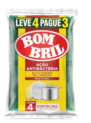 Bombril Esponja Multiuso 4 Unid.