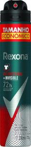 Rexona - Desodorante Antitranspirante Aerossol Antibacterial e Invisible Men Motionsense 200ml