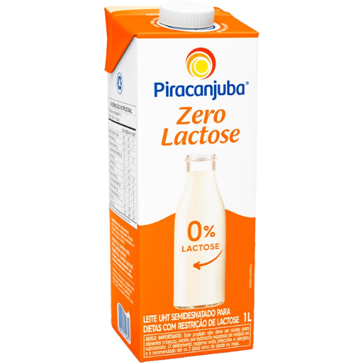 Leite Piracanjuba Semidesnatado Zero Lactose1L