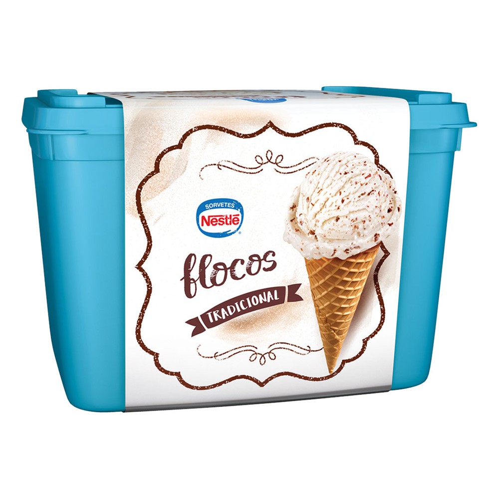 Nestlé - Sorvete de Flocos Tradicional 1,5L