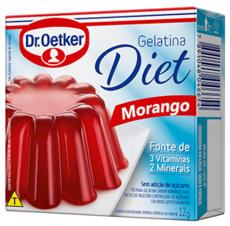 Dr. Oetker - Pó para Gelatina Sabor Morango Diet 12g