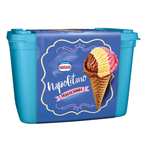 Nestlé - Sorvete Napolitano Tradicional 1,5L