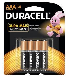 Pilha AAA Duracell 4 Unidades