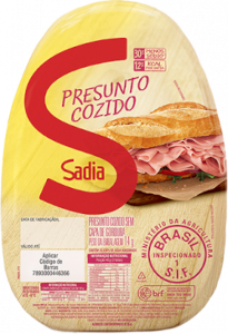 Presunto Cozido Sadia sem Capa de Gordura Peça Aprox. 3,45Kg