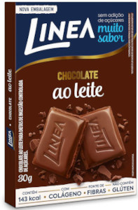 Linea - Chocolate ao Leite Zero Açúcar 30g