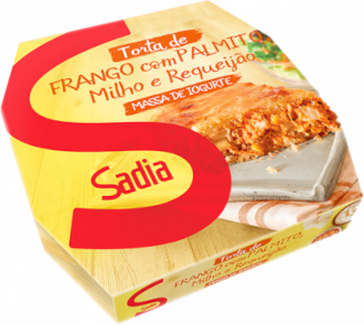 Sadia - Torta Frango Palmito Milho e Requeijão com Massa de Iogurte 500g