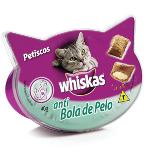 Petisco para Gatos Adultos Anti Bola de Pelo Whiskas 40g