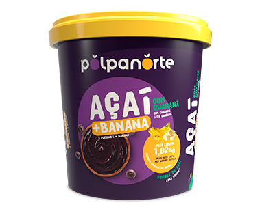 Polpanorte - Açaí Sabor Banana Congelado 1,02Kg