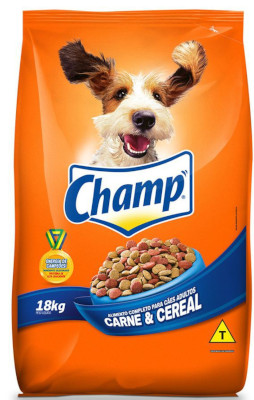 Champ Ração para Cães Adultos Sabor Carne e Cereal 18Kg