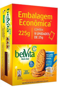 [1905.90.20] Belvita - Biscoito Doce Sabor Leite e Aveia 225g