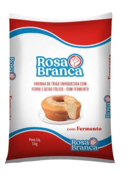 Farinha de Trigo com Fermento Rosa Branca 1kg