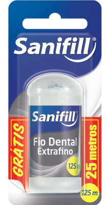 Fio Dental Extra Fino Sanifil 125m
