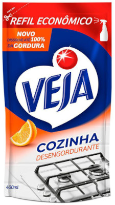 Veja Desengordurante Laranja Refil Sachê 400ml