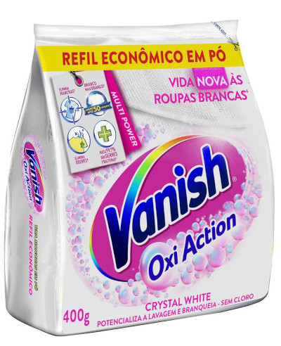 Vanish Tira Manchas Roupas Brancas Crystal White 400g