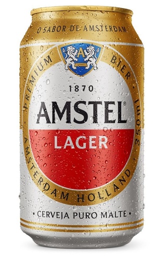 Cerveja Amstel Lager Puro Malte lata 350ml