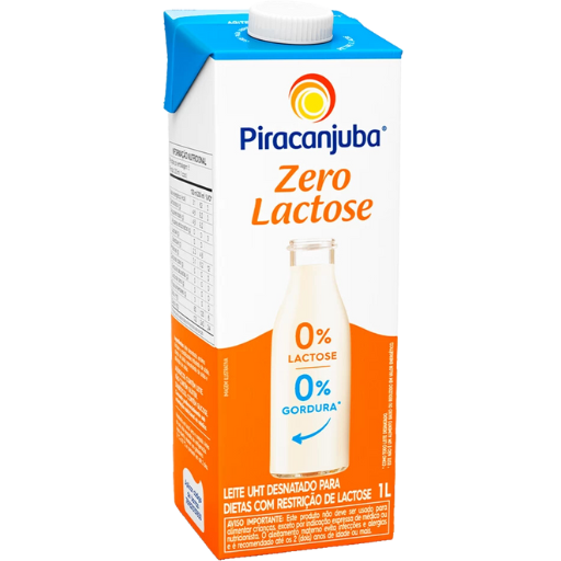 Leite Piracanjuba Desnatado Zero Lactose 1L