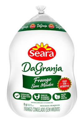 Seara - Frango Inteiro DaGranja sem Miúdos Congelado Embalagem com Aprox. 2,3Kg