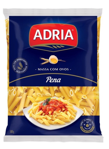 Adria - Macarrão Pena Massa com Ovos 500g