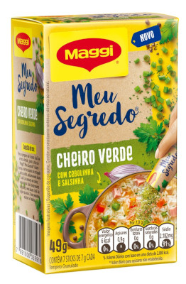 [2103.90.21] Maggi Tempero Granulado Meu Segredo Cheiro Verde com Cebolinha e Salsinha 49g