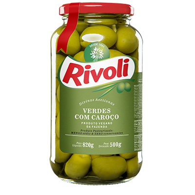 Azeitona Verde com Caroço Rivoli 500g