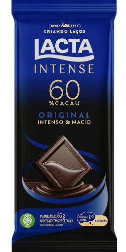 Chocolate Lacta com 60% Cacau Intense 85g