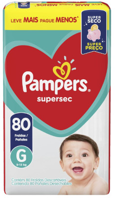 Pampers Fralda Supersec G 80 Fraldas