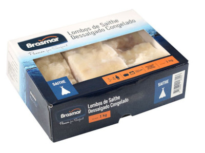 Brasmar - Lombo Bacalhau Desossado Congelado 1kg