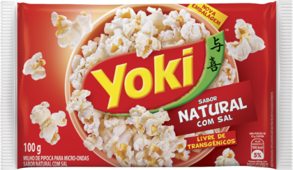 Pipoca Micro-Ondas Yoki Natural com Sal 100g