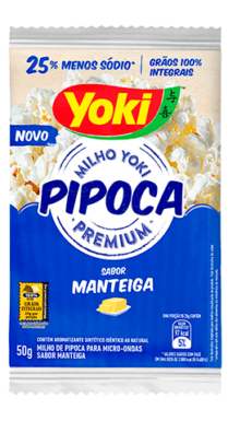 Pipoca Micro-Ondas Yoki Sabor Manteiga 50g